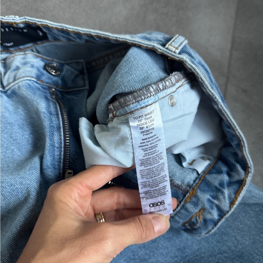 ASOS High Rise Light Blue Jeans - Picture 8 of 10